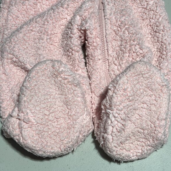 Carter’s Baby Bunting Snowsuit Bear Pink 6M Sherpa - Picture 8 of 10